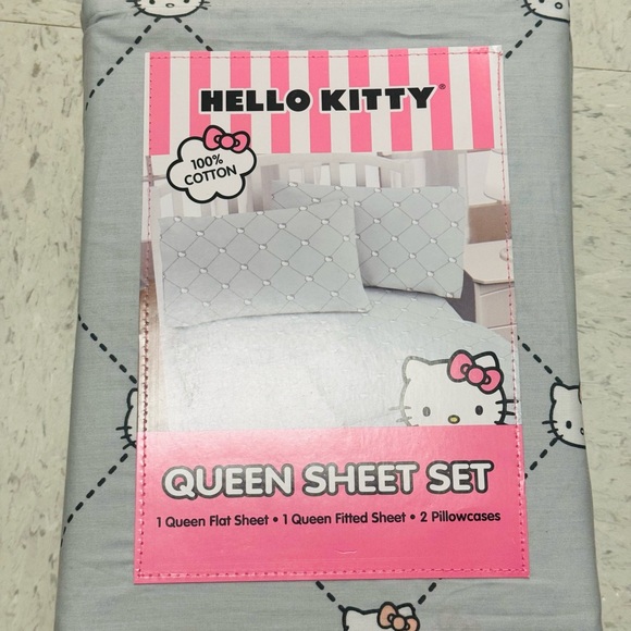 Other | Hello Kitty Gray Queen Sheet Set | Poshmark
